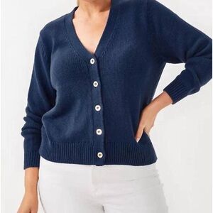 Lilly Pulitzer Tippery Low Tide Navy Cardigan